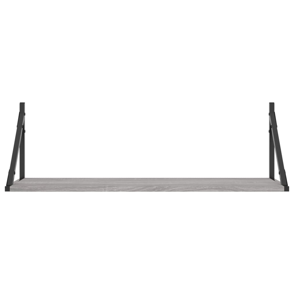 Étagères murales 2pcs sonoma gris 80x25x25,5 cm bois ingénierie - XIOS