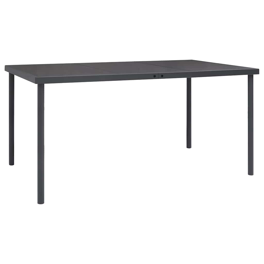 Ensemble à manger de jardin 7 pcs noir textilène et acier