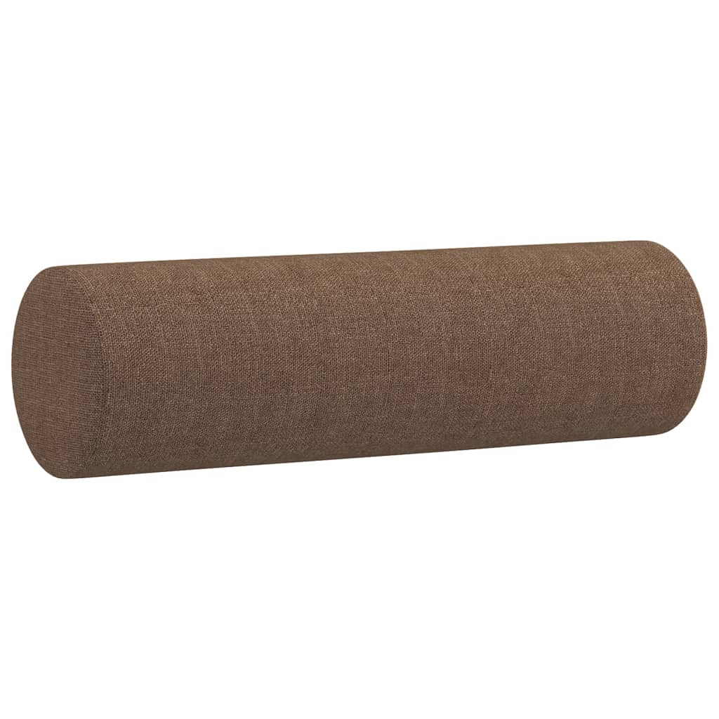 Canapé 2 places avec oreillers décoratifs marron 140 cm tissu - XIOS