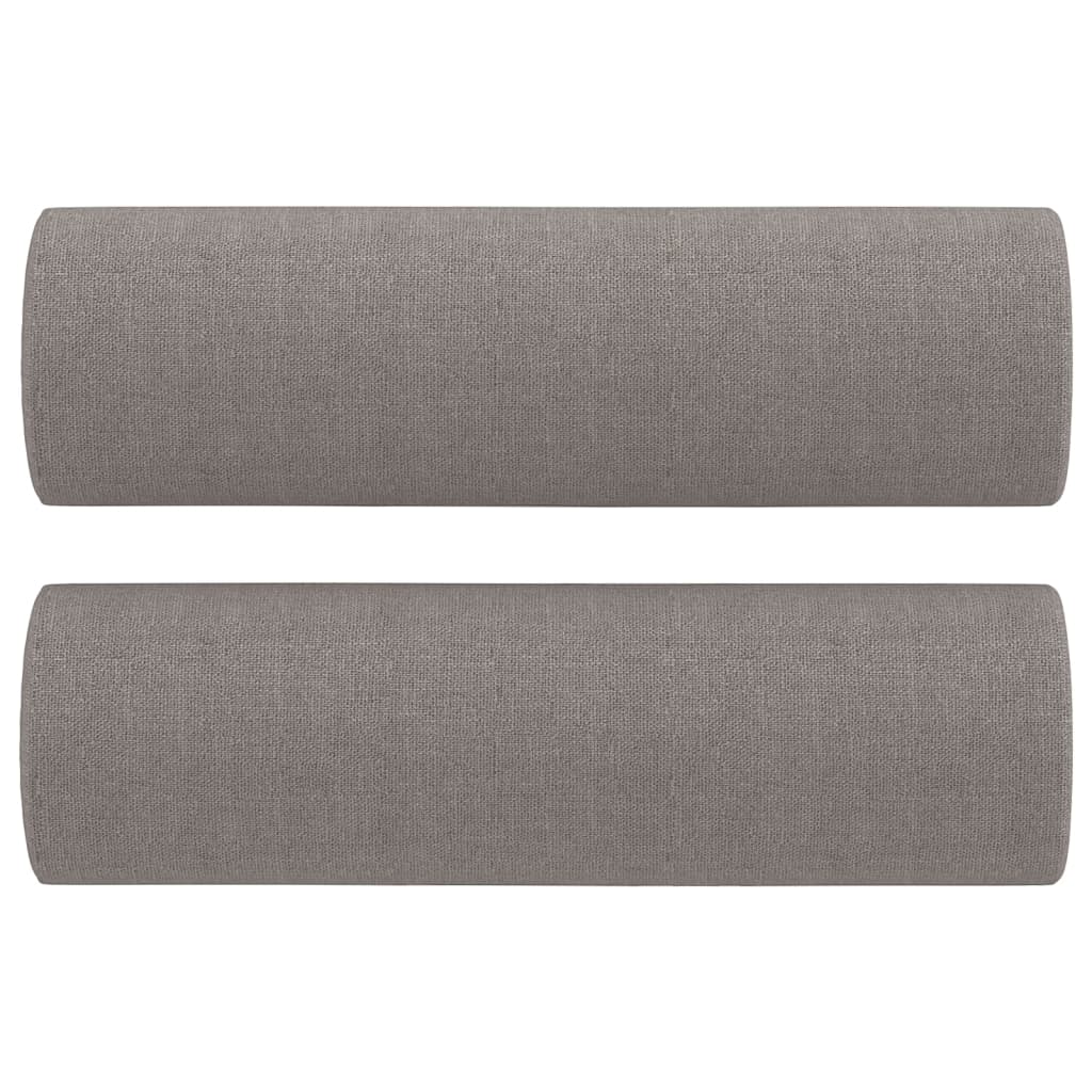 Canapé 2 places avec oreillers décoratifs taupe 140 cm tissu - XIOS