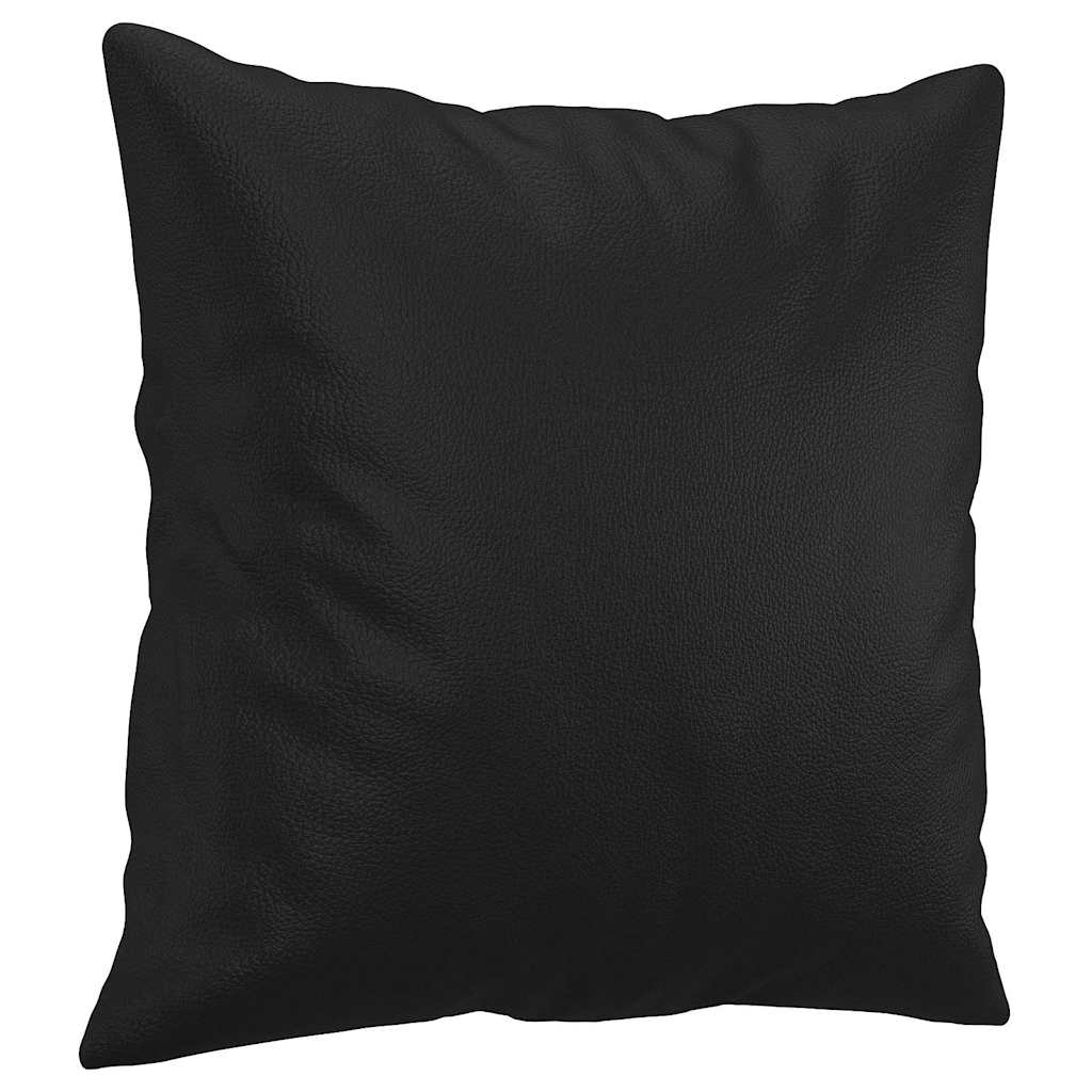 Canapé 2 places avec oreillers décoratifs noir 120cm similicuir - XIOS