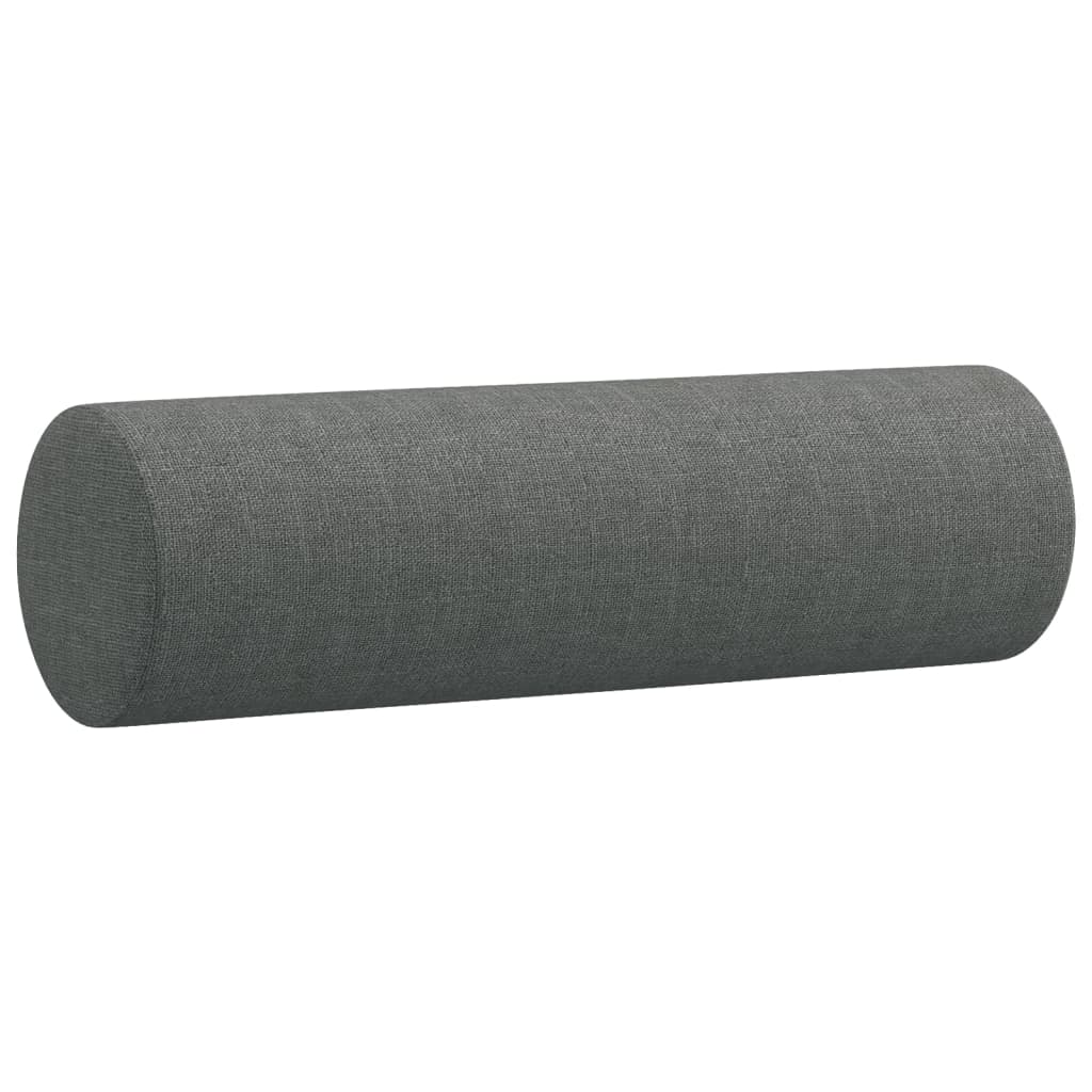 Canapé 2 places avec oreillers gris foncé 120 cm tissu - XIOS