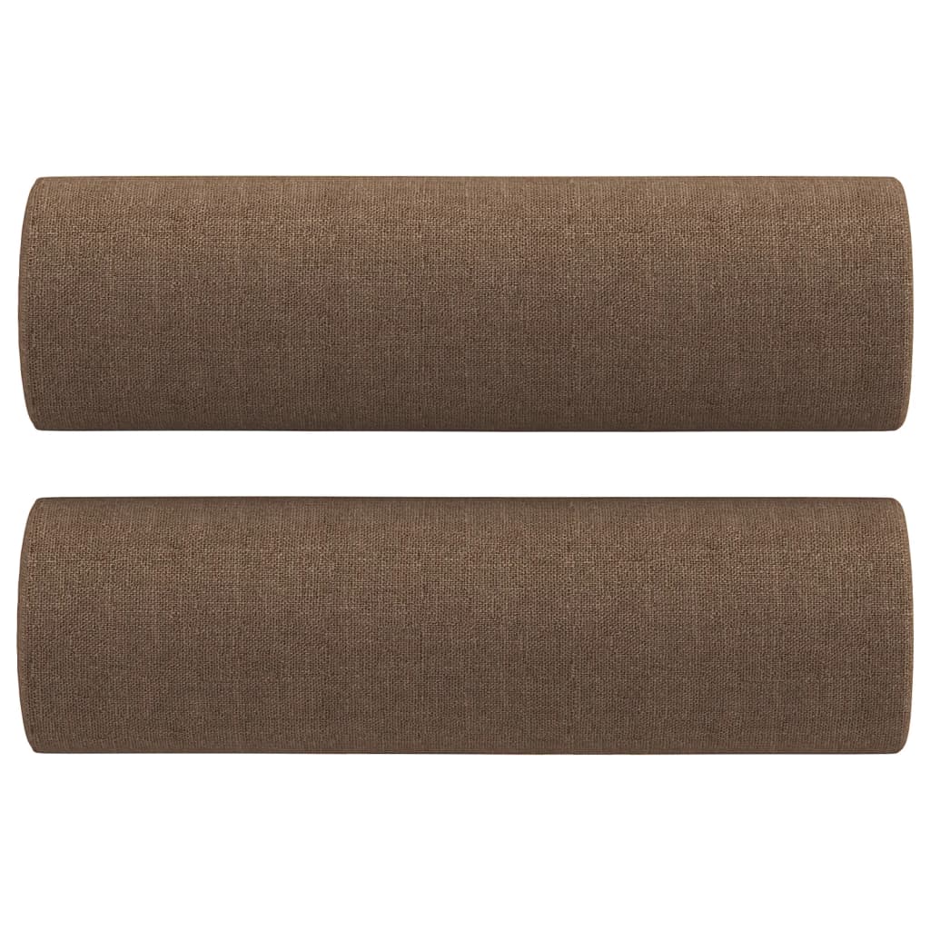 Canapé 2 places avec oreillers décoratifs marron 120 cm tissu - XIOS