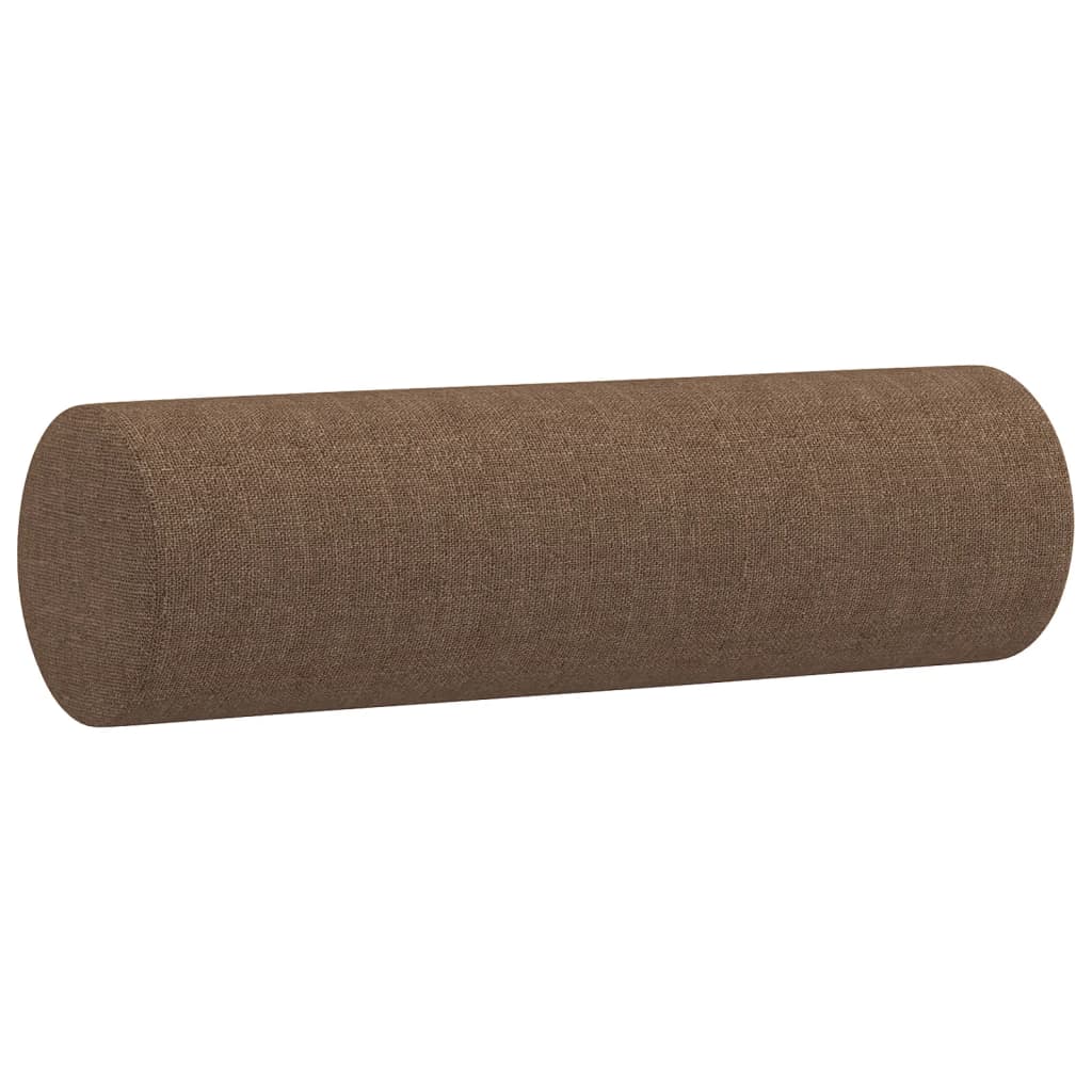 Canapé 2 places avec oreillers décoratifs marron 140 cm tissu - XIOS