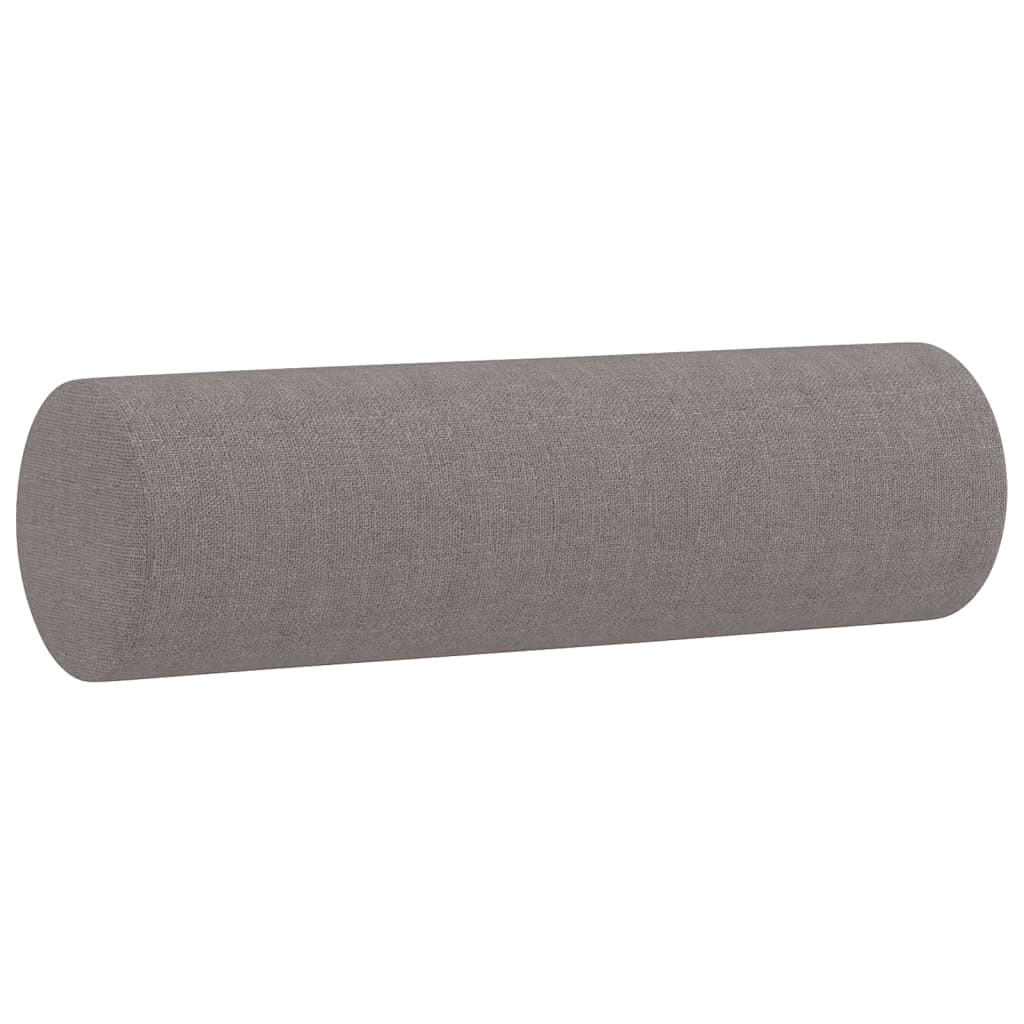 Canapé 2 places avec oreillers décoratifs taupe 120 cm tissu - XIOS