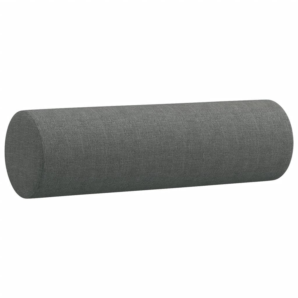 Canapé 2 places avec oreillers gris foncé 140 cm tissu - XIOS