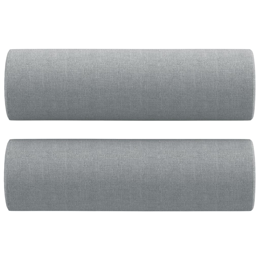 Canapé 3 places avec oreillers gris clair 180 cm tissu - XIOS