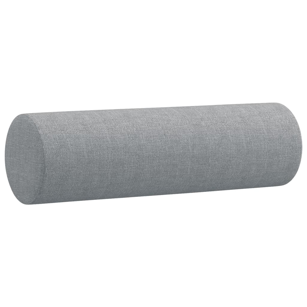 Canapé 3 places avec oreillers gris clair 180 cm tissu - XIOS