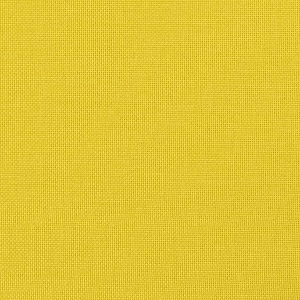 Canapé 3 places avec oreillers jaune clair 180 cm tissu - XIOS