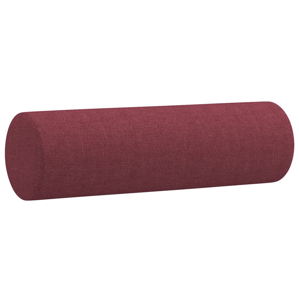 Canapé 3 places avec oreillers décoratifs bordeaux 180 cm tissu - XIOS