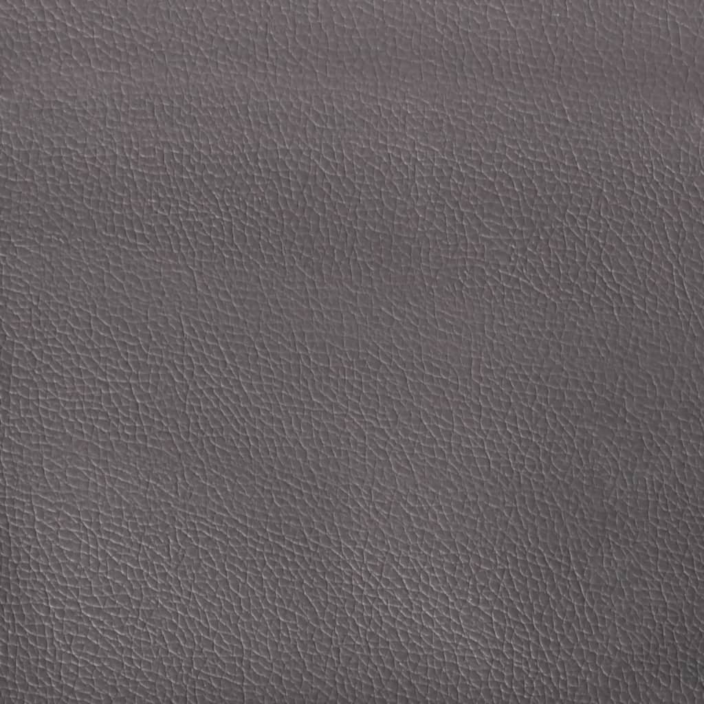 Canapé 2 places avec oreillers gris 120 cm similicuir - XIOS
