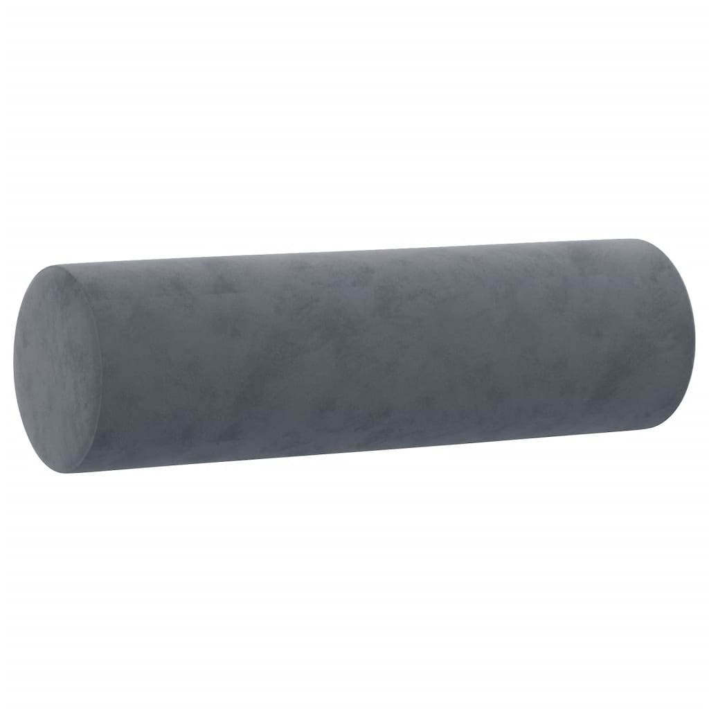 Canapé 2 places avec oreillers gris foncé 140 cm velours - XIOS