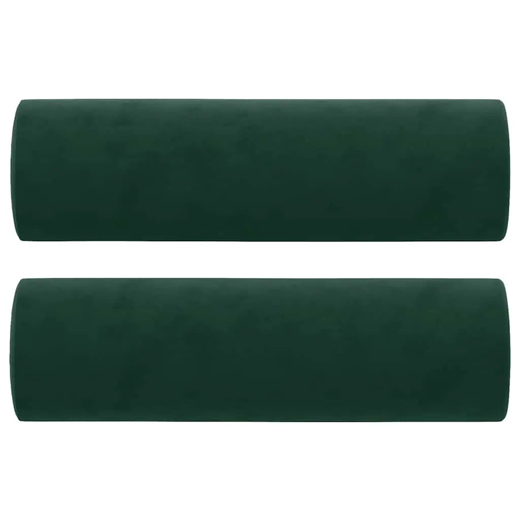 Canapé 2 places avec oreillers vert foncé 140 cm velours - XIOS
