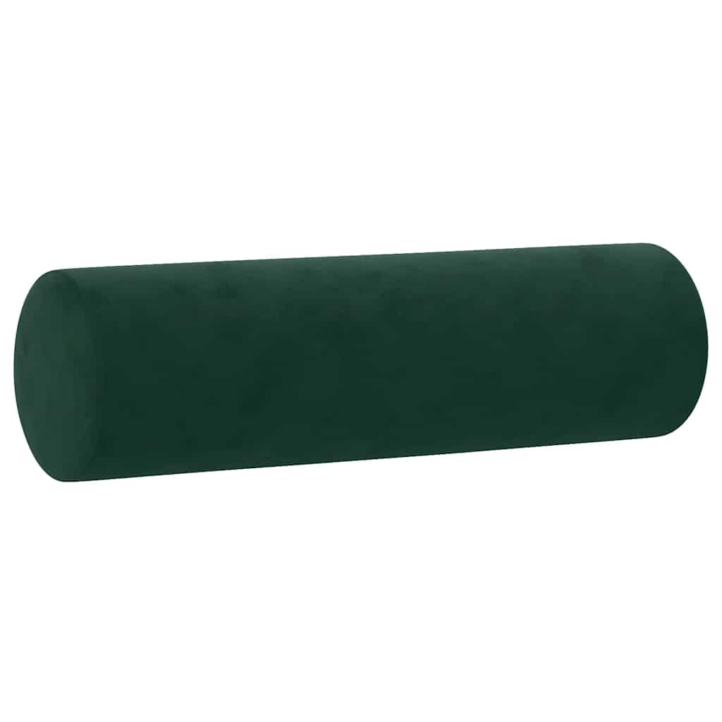 Canapé 2 places avec oreillers vert foncé 140 cm velours