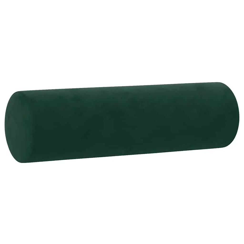 Canapé 2 places avec oreillers vert foncé 140 cm velours - XIOS