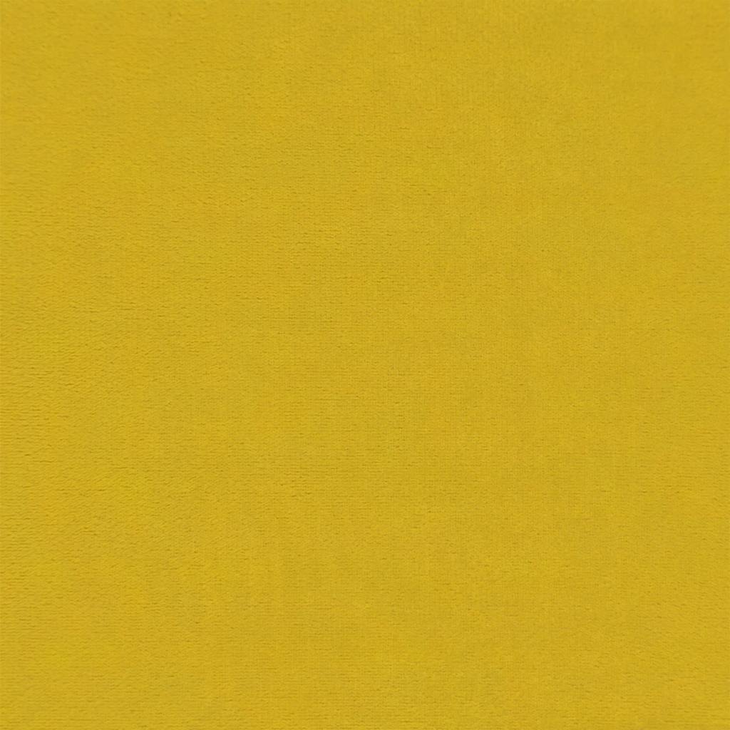 Canapé 2 places avec oreillers décoratifs jaune 140 cm velours - XIOS