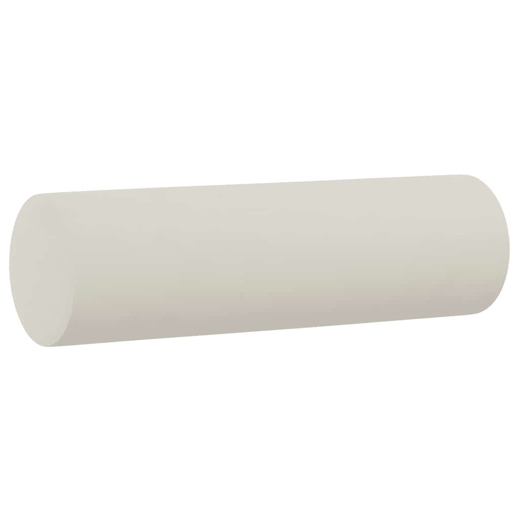 Canapé 2 places avec oreillers décoratifs crème 140 cm velours - XIOS