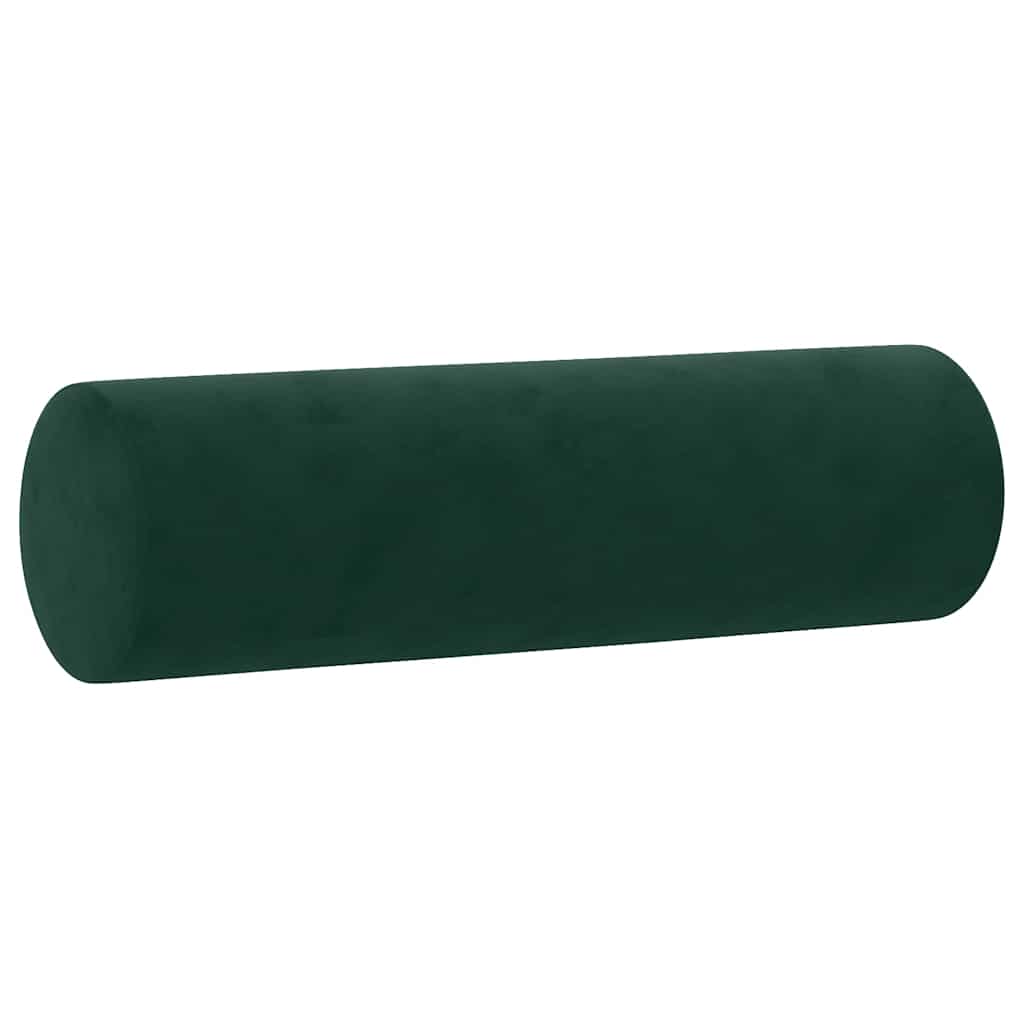 Canapé 3 places avec oreillers vert foncé 180 cm velours - XIOS