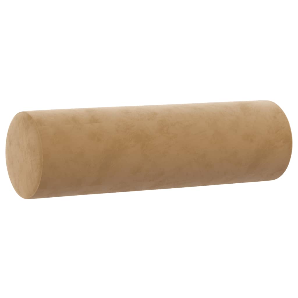 Canapé 3 places avec oreillers décoratifs marron 180 cm velours - XIOS