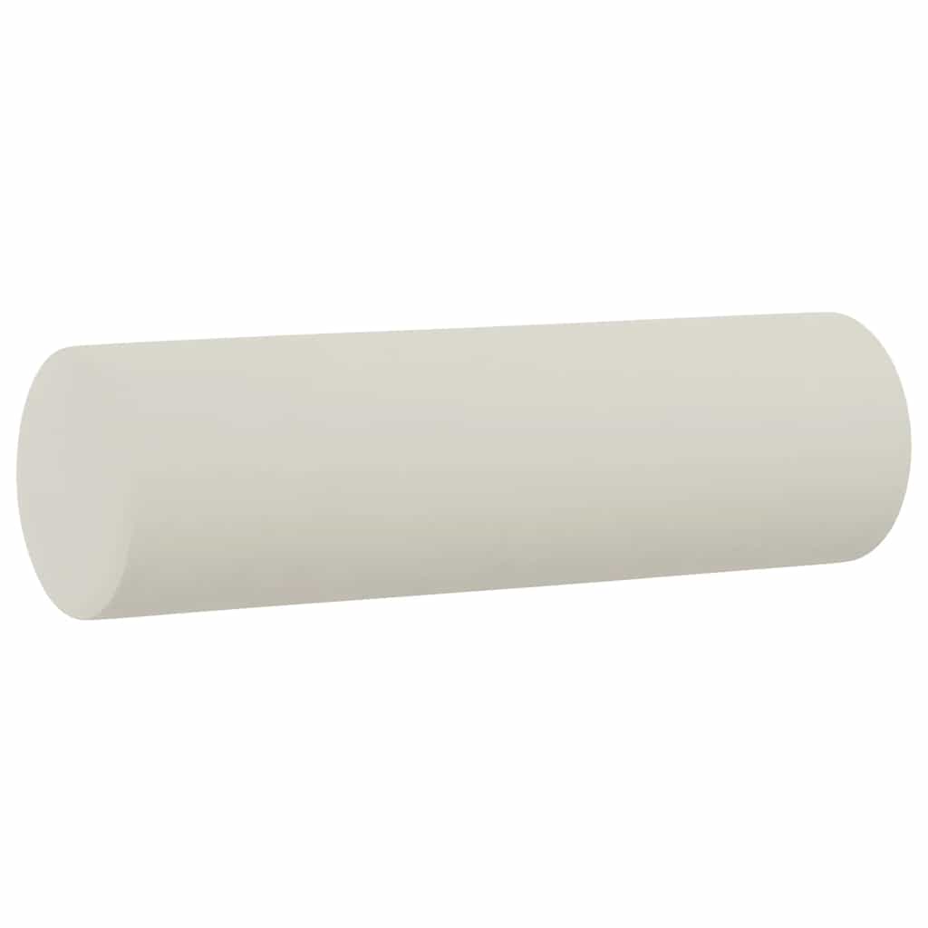 Canapé 3 places avec oreillers décoratifs crème 180 cm velours - XIOS