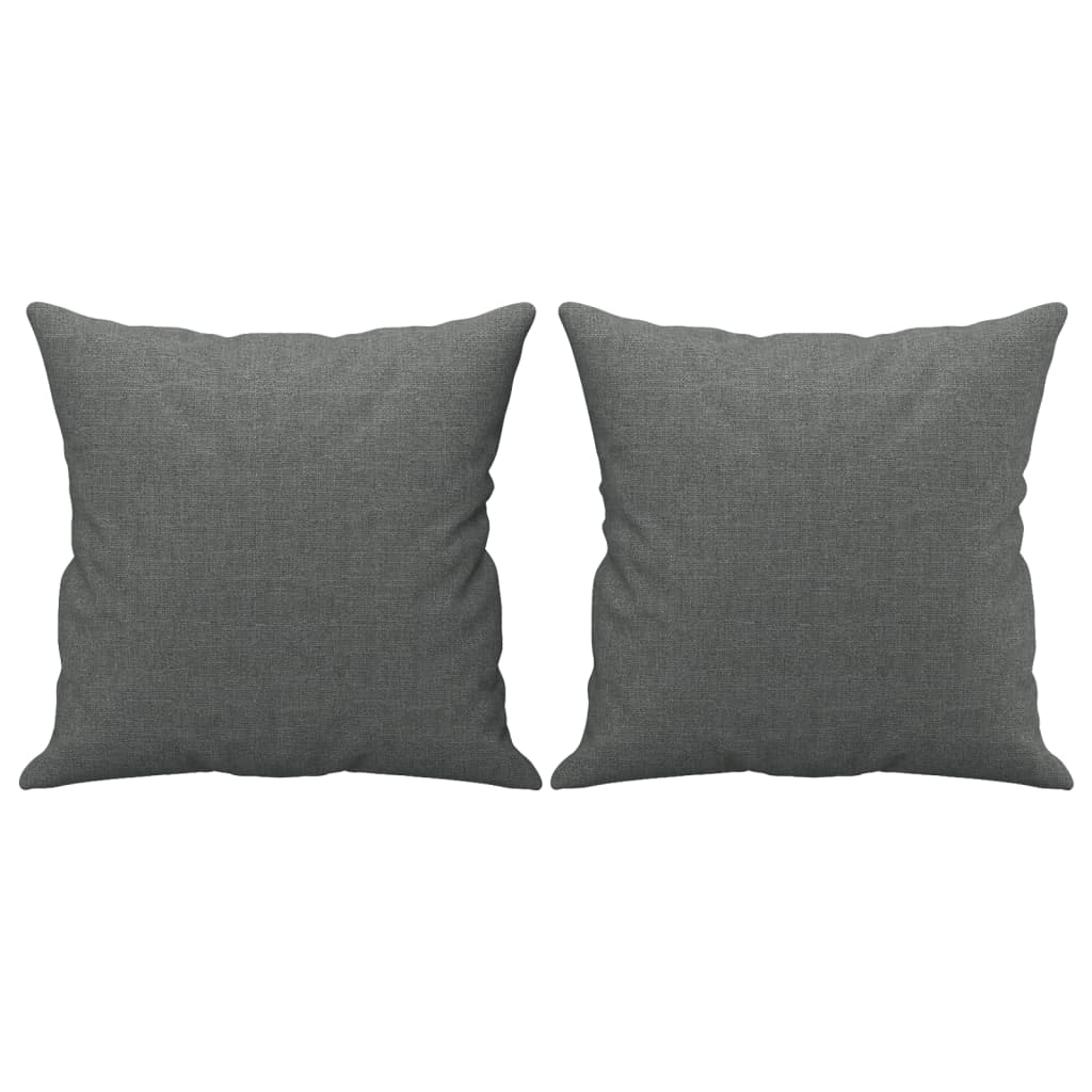 Canapé 2 places avec oreillers gris foncé 120 cm tissu - XIOS