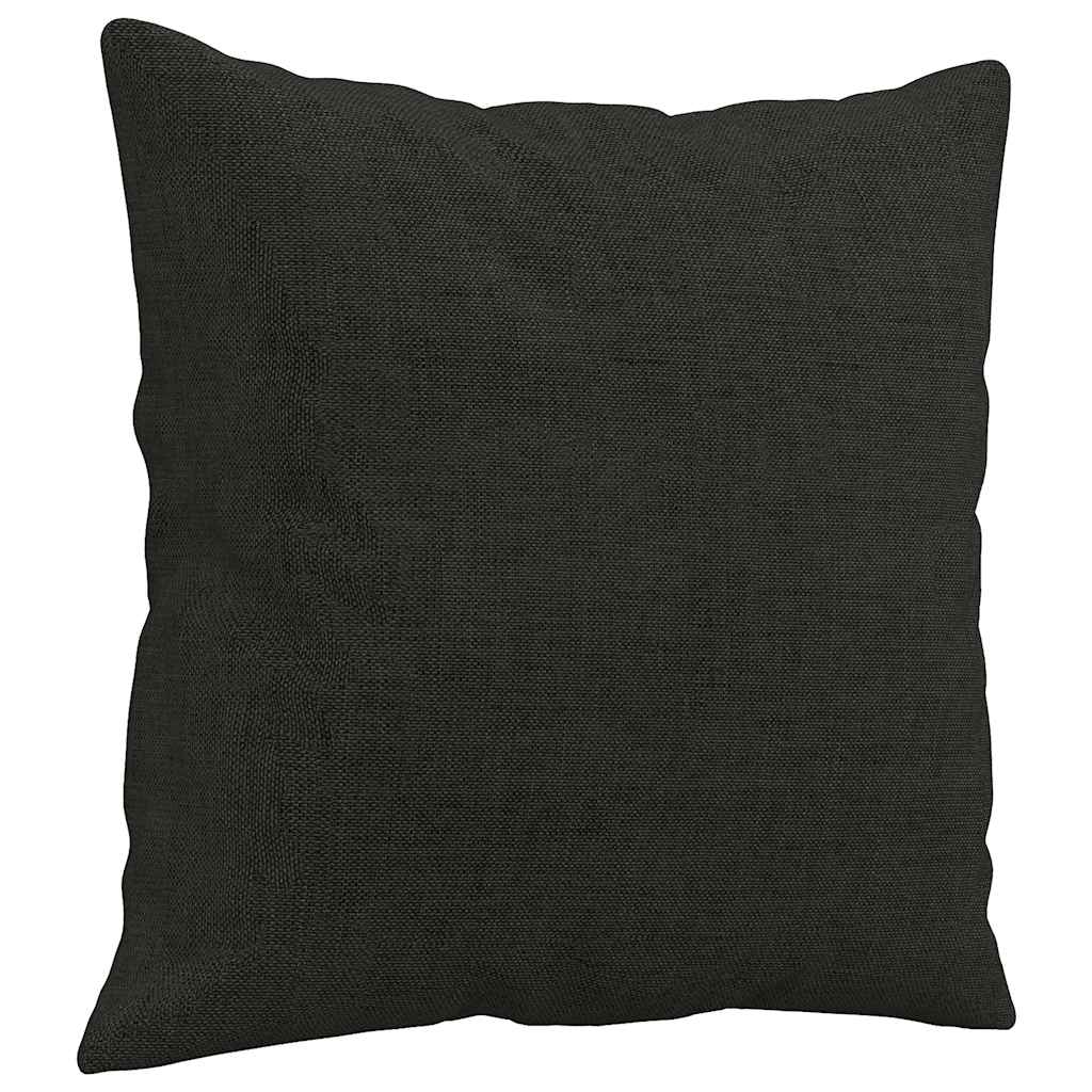 Canapé 2 places avec oreillers décoratifs noir 120 cm tissu - XIOS