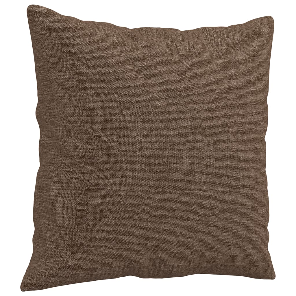 Canapé 2 places avec oreillers décoratifs marron 140 cm tissu - XIOS