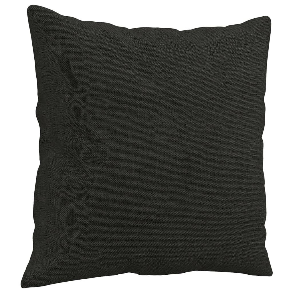 Canapé 2 places avec oreillers décoratifs noir 140 cm tissu - XIOS