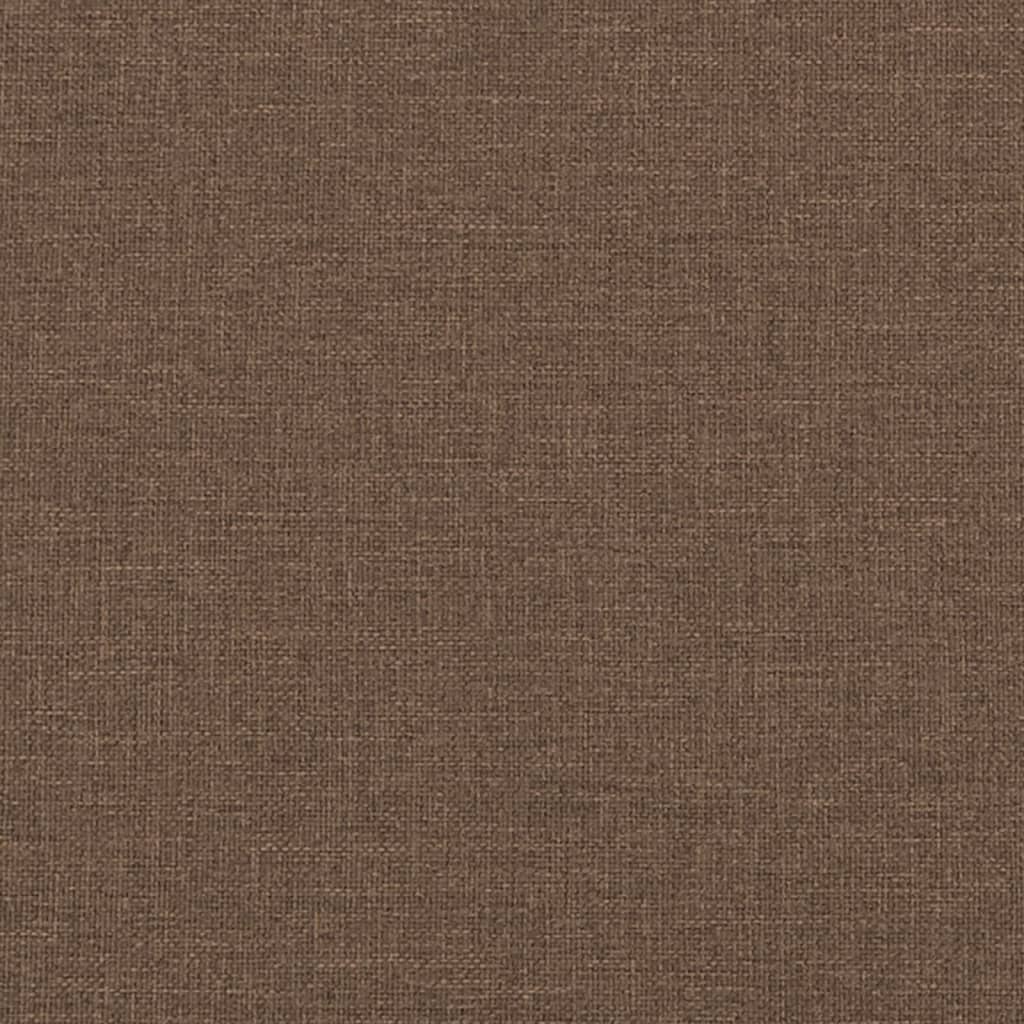 Canapé 3 places avec oreillers décoratifs marron 180 cm tissu - XIOS