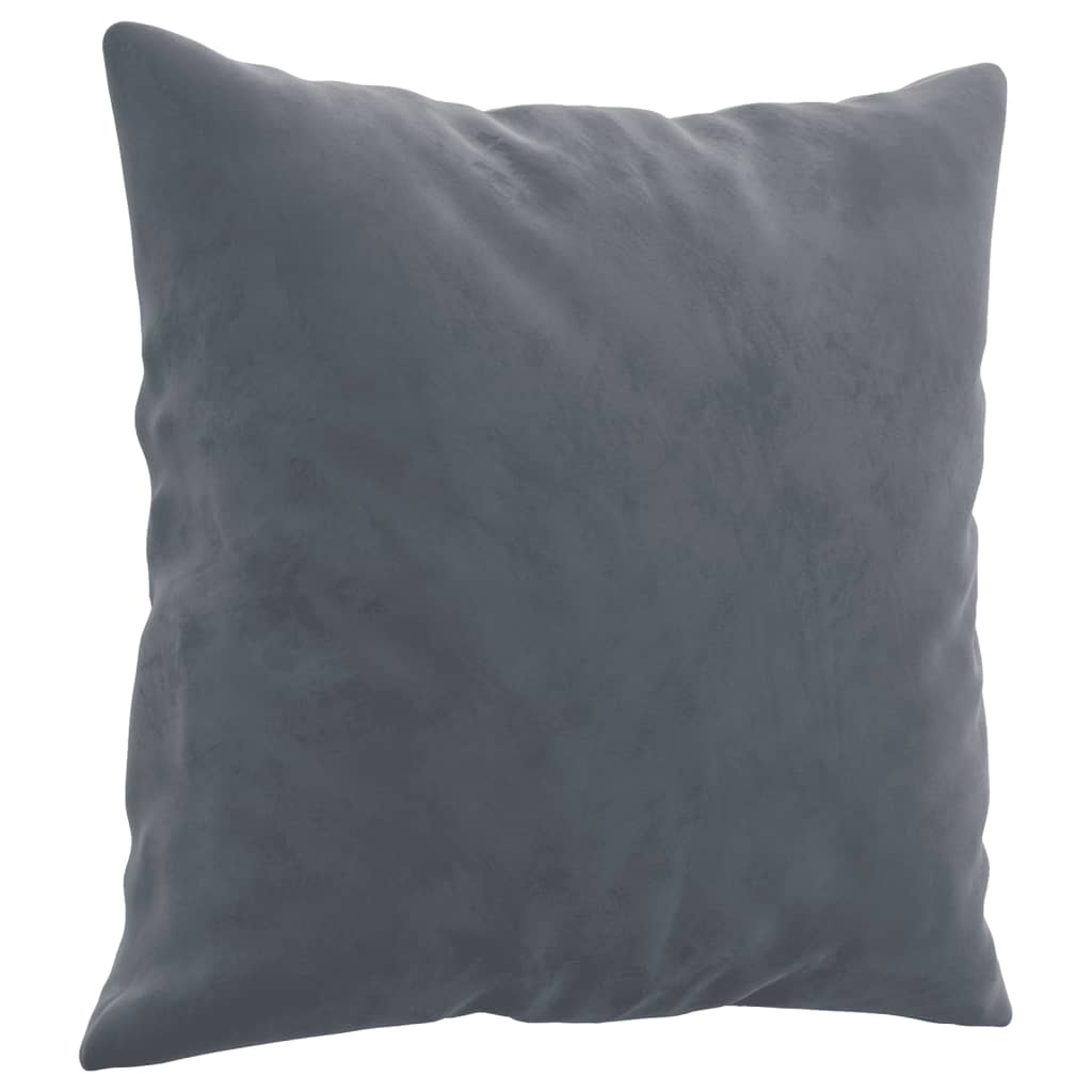 Canapé 2 places avec oreillers gris foncé 120 cm velours - XIOS