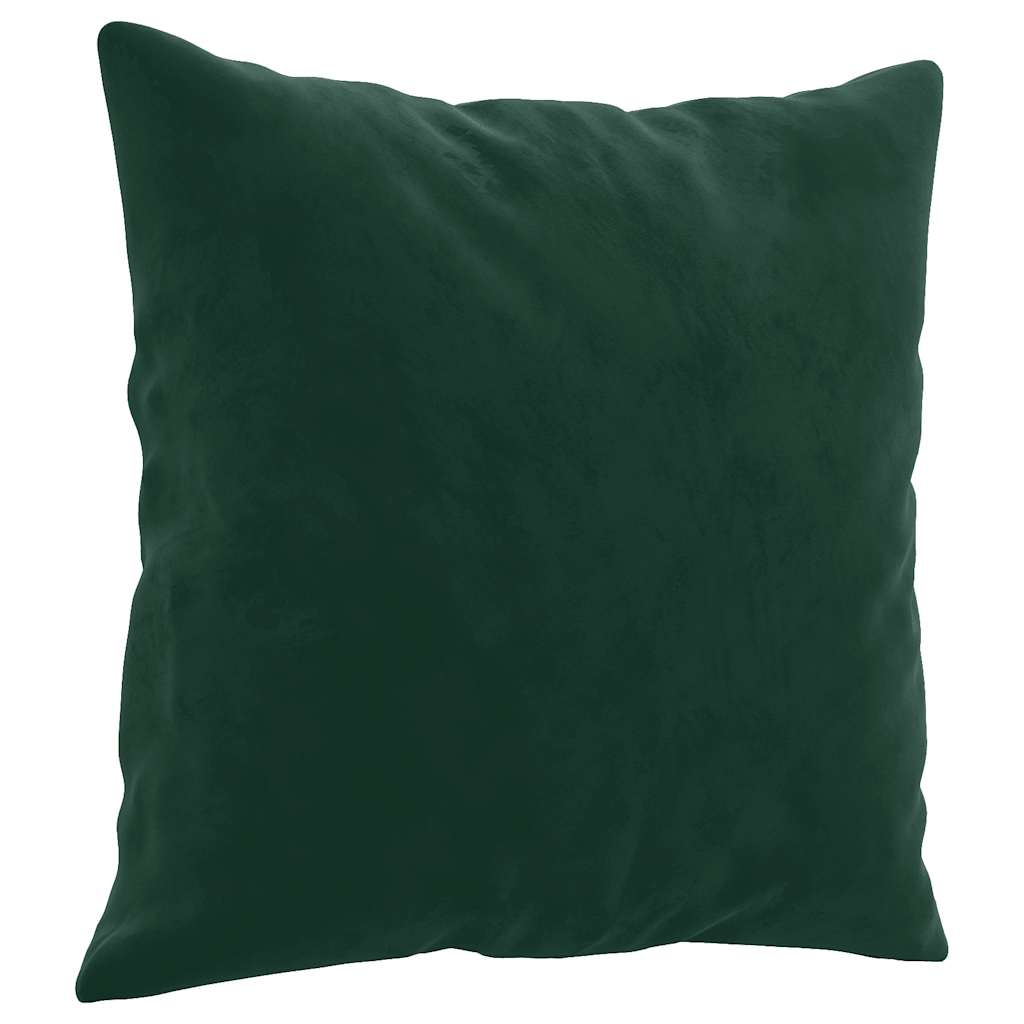 Canapé 2 places avec oreillers vert foncé 120 cm velours