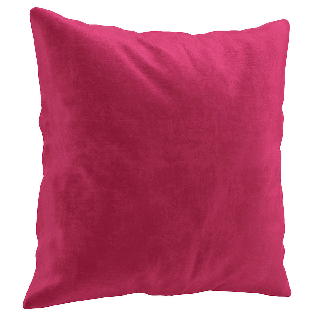 Canapé 2 places avec oreillers bordeaux 120 cm velours - XIOS