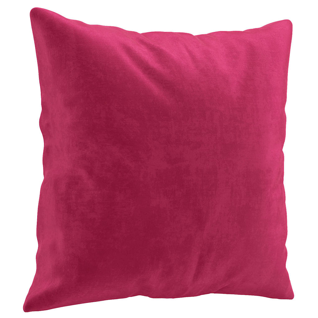 Canapé 2 places avec oreillers bordeaux 140 cm velours - XIOS