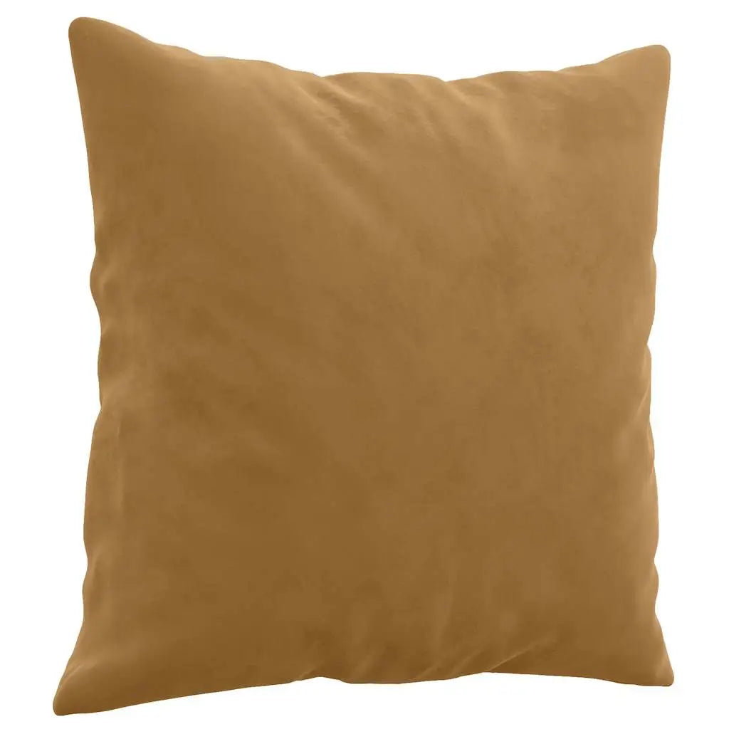 Canapé 2 places avec oreillers décoratifs brun 140 cm velours - XIOS