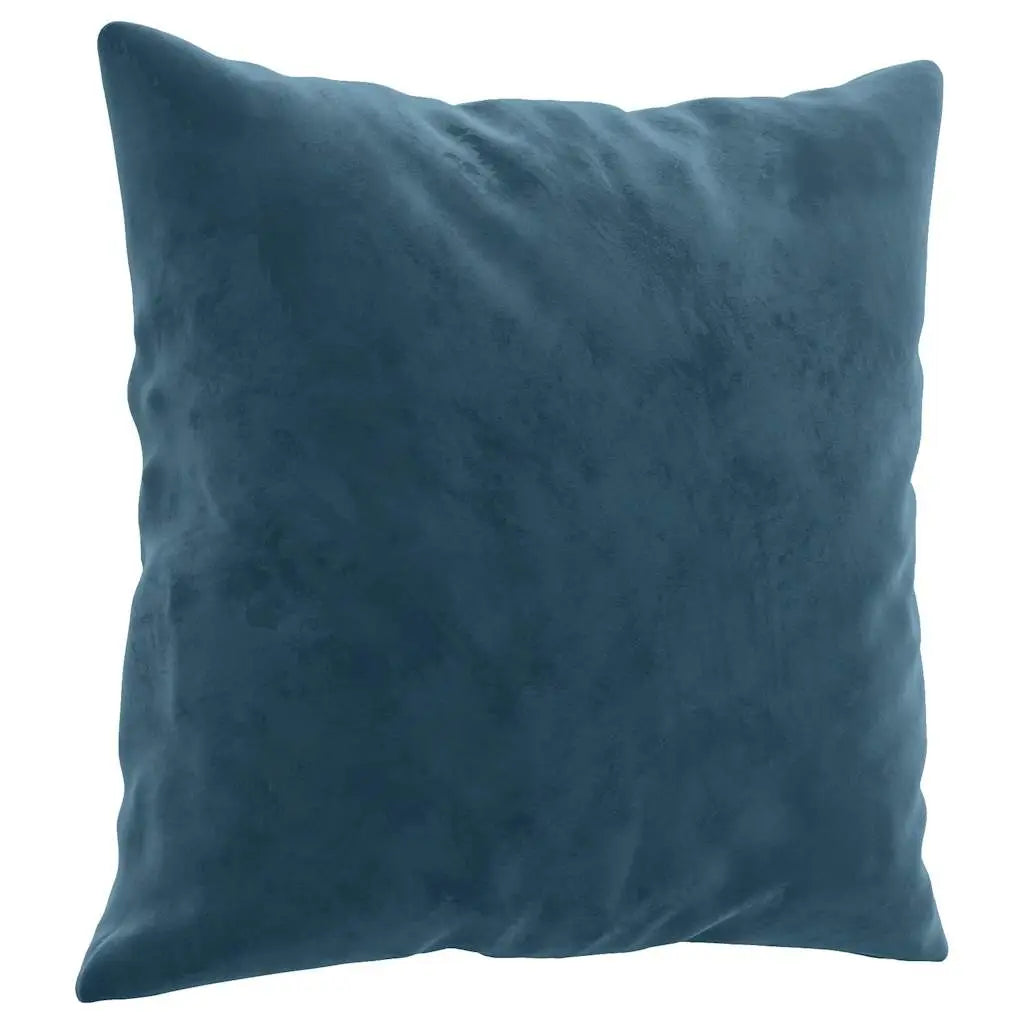 Canapé 2 places avec oreillers décoratifs bleu 140 cm velours - XIOS