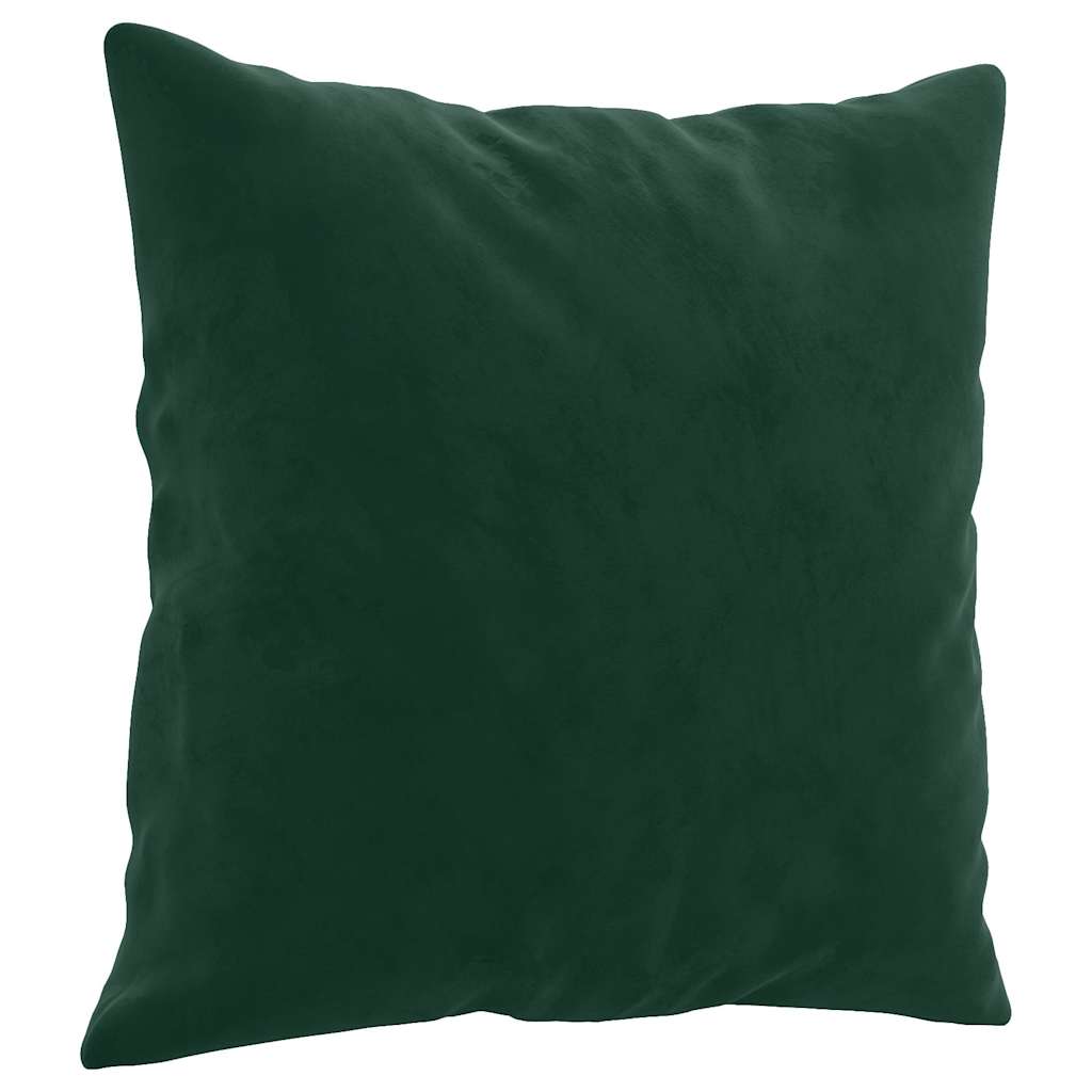 Canapé 3 places avec oreillers vert foncé 180 cm velours - XIOS