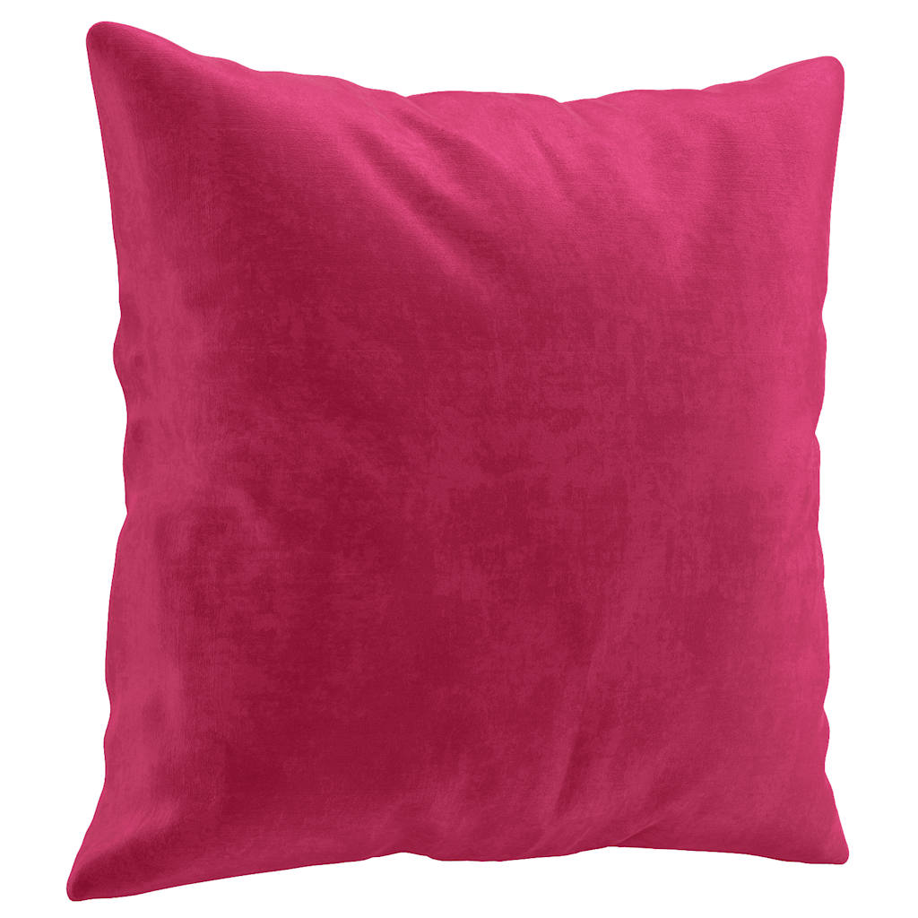 Canapé 3 places avec oreillers bordeaux 180 cm velours - XIOS
