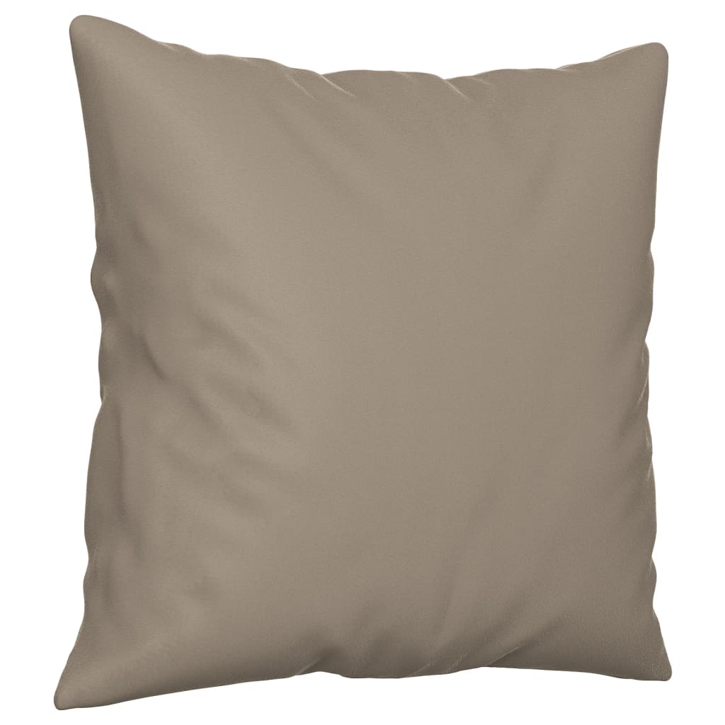 Canapé 2 places avec oreillers taupe 120 cm tissu microfibre - XIOS