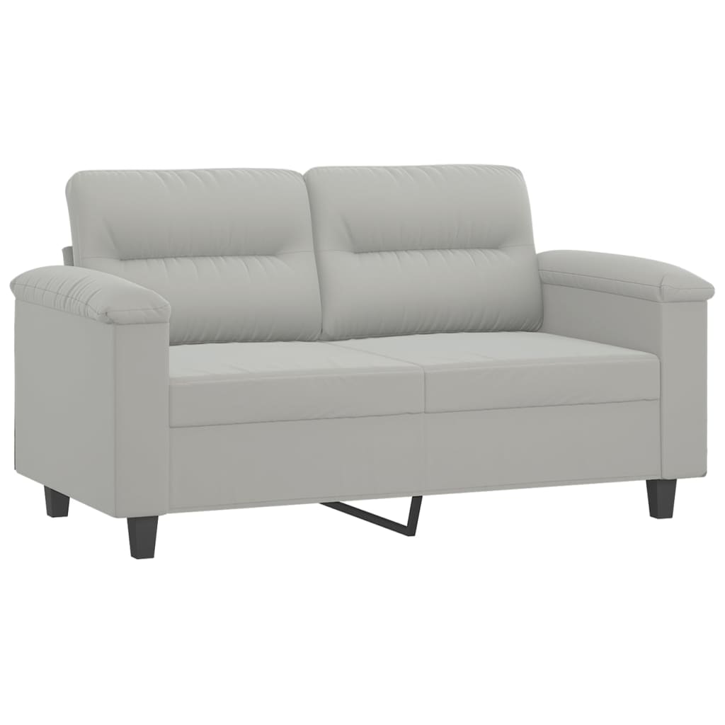 Canapé 2 places avec oreillers gris clair 120 cm - XIOS