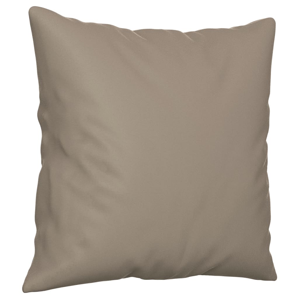 Canapé 2 places avec oreillers taupe 140 cm tissu microfibre - XIOS