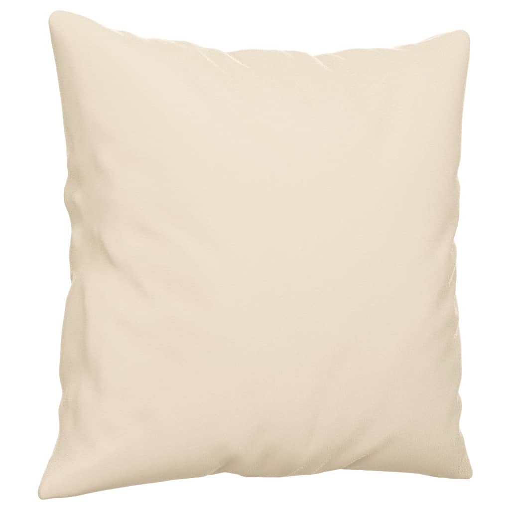 Canapé 2 places avec oreillers beige 140 cm tissu microfibre - XIOS