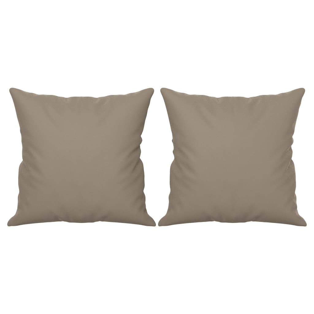Canapé 3 places avec oreillers taupe 180 cm tissu microfibre - XIOS