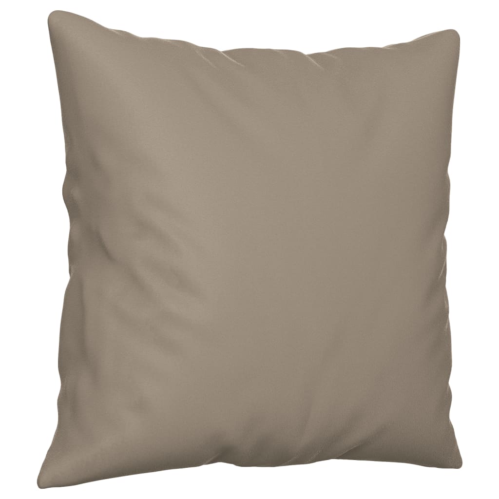 Canapé 3 places avec oreillers taupe 180 cm tissu microfibre - XIOS