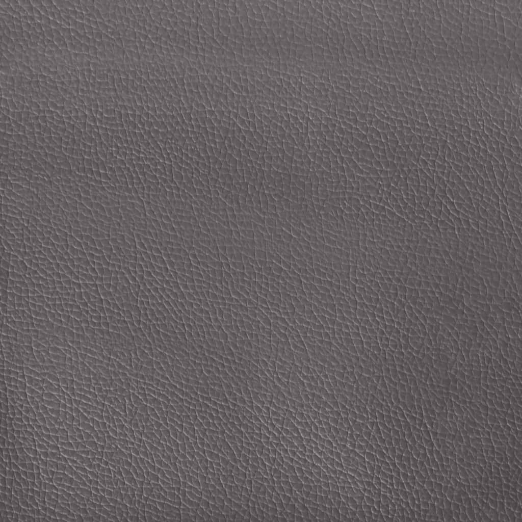 Canapé 2 places avec oreillers gris 120 cm similicuir - XIOS