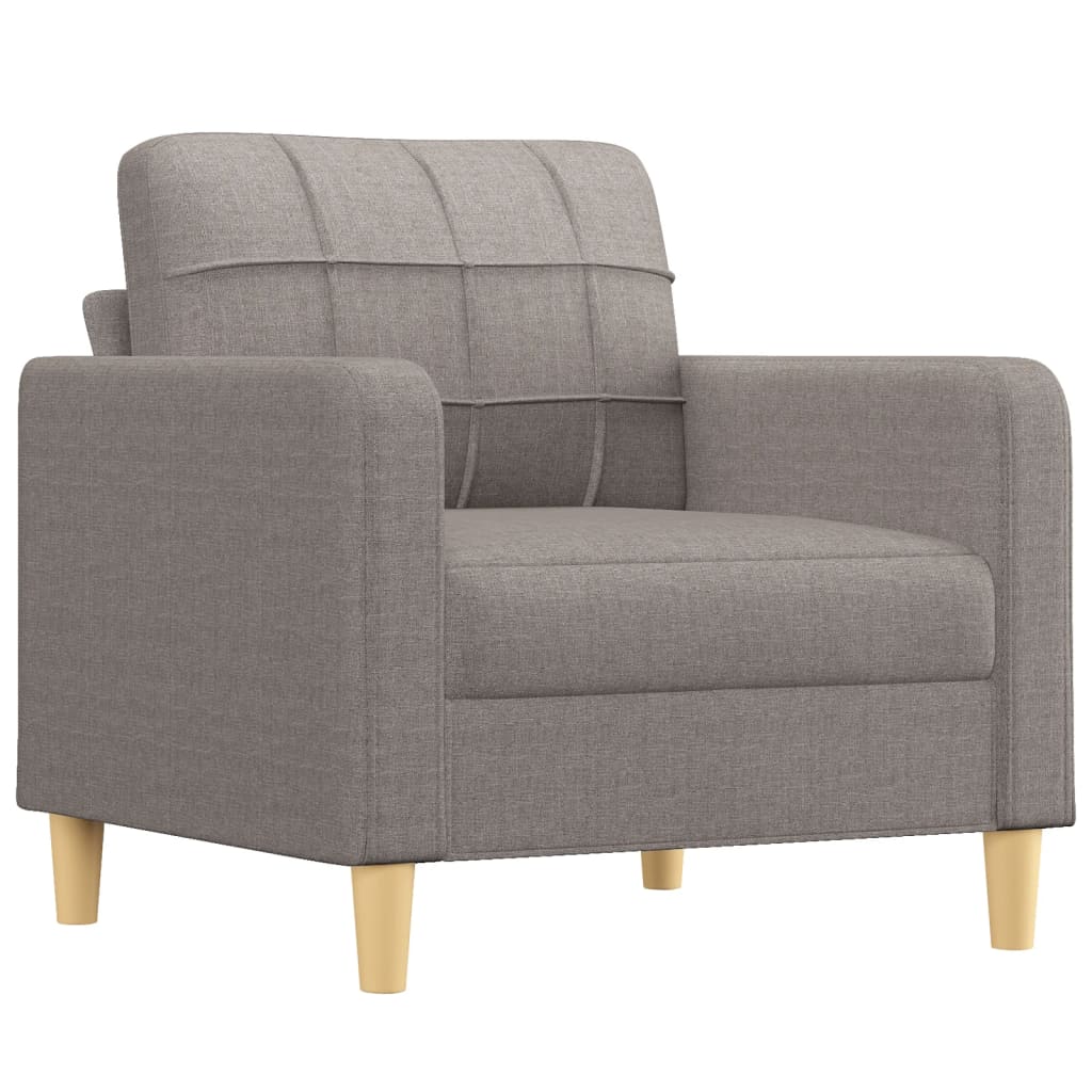 Fauteuil avec repose-pied Taupe 60 cm Tissu - XIOS
