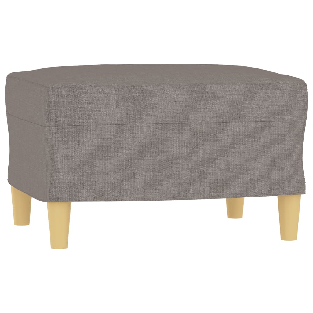 Canapé à 3 places avec repose-pieds Taupe 180 cm Tissu - XIOS