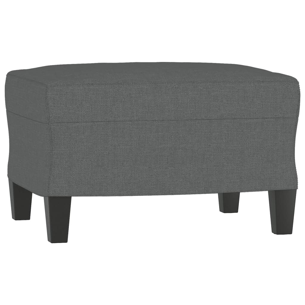 Fauteuil avec repose-pied Gris foncé 60 cm Tissu - XIOS