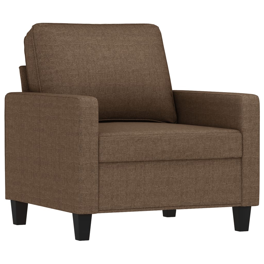 Fauteuil avec repose-pied Marron 60 cm Tissu - XIOS