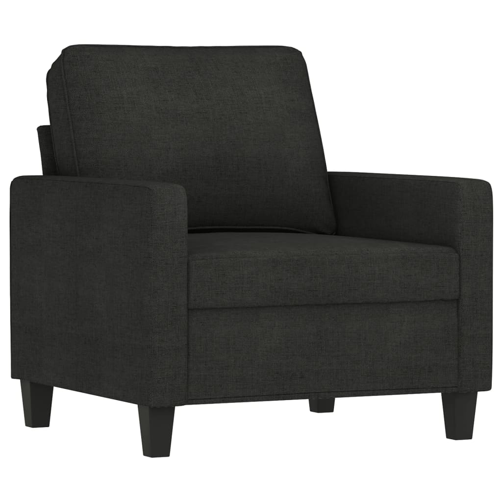 Fauteuil avec repose-pied Noir 60 cm Tissu - XIOS