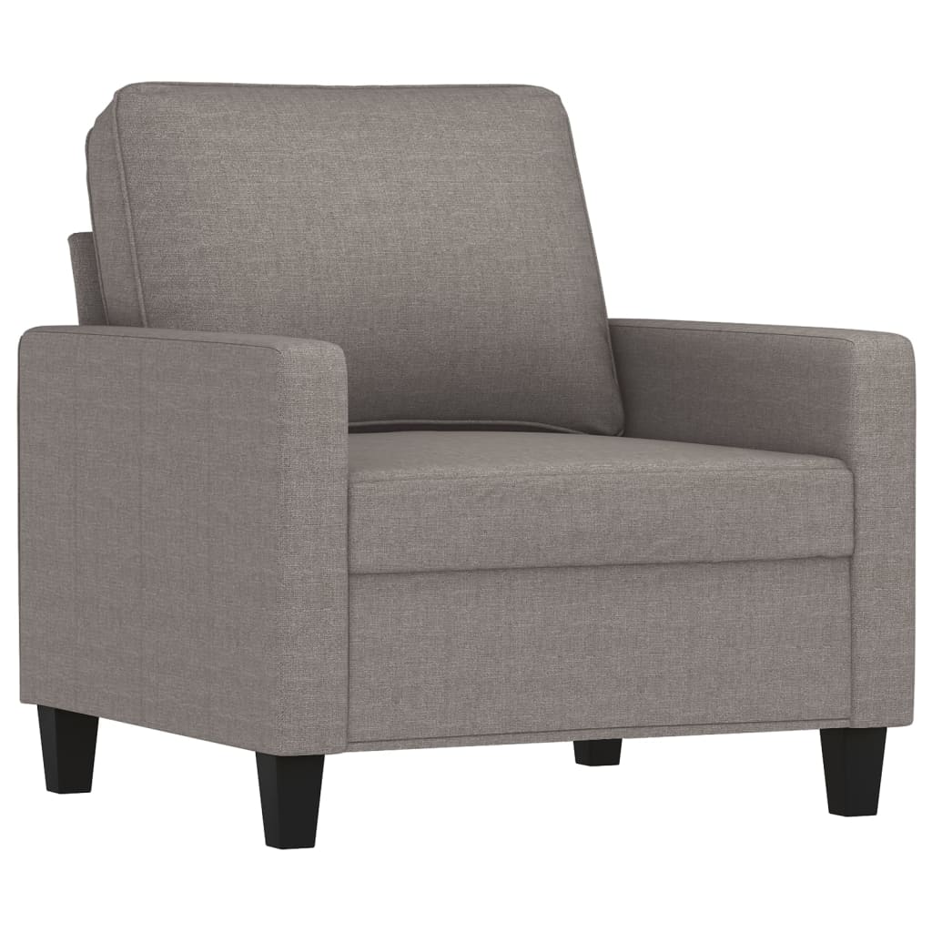 Fauteuil avec repose-pied Taupe 60 cm Tissu - XIOS